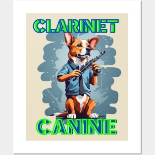 Dog Clarinetist: "Clarinet Canine" Posters and Art